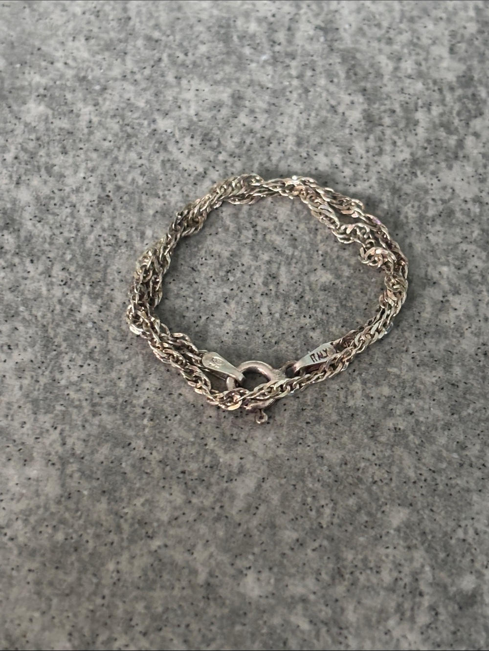 Sterling TWISTED ROPE CHAIN Link BRACELET real solid .925 Silver Fine Jewelry